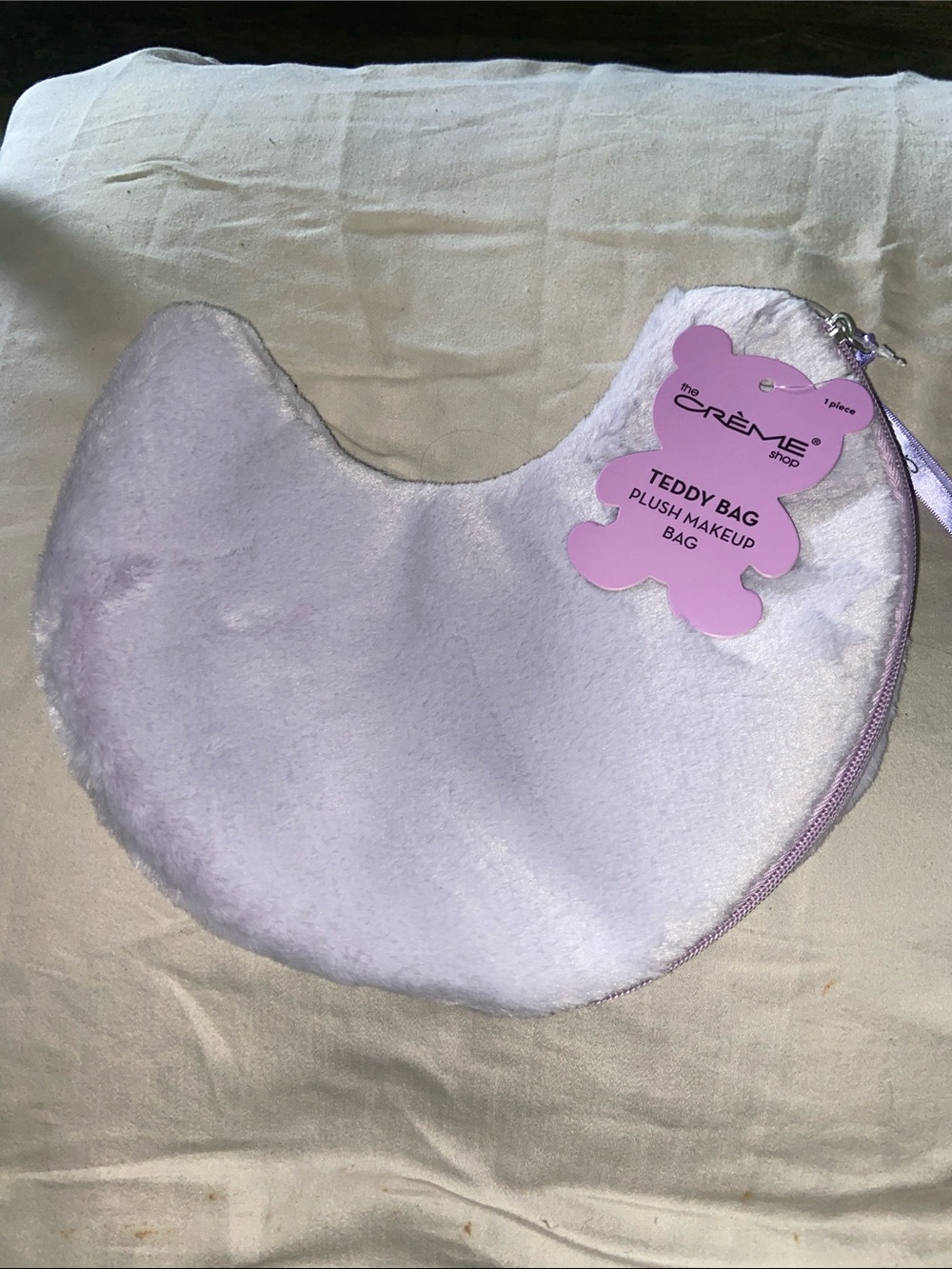 The Crème Shop Teddy “Over The Moon” Plush Makeup bag NWT
